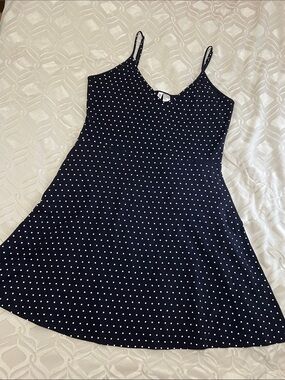 Navy Polka Dot Summer Dress